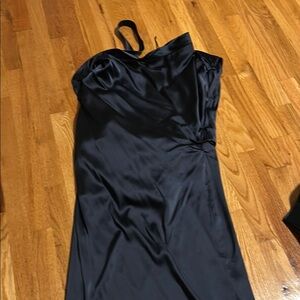 Boss Blue and Black Asymmetrical One Shoulder Cocktail Dress